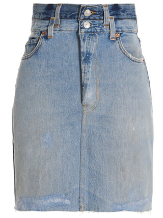 Double Waisted Pencil Re Done X Levis Skirt