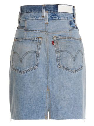 Double Waisted Pencil Re Done X Levis Skirt