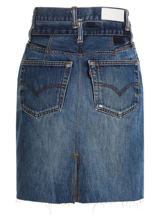 Double Waisted Pencil Re Done X Levis Skirt