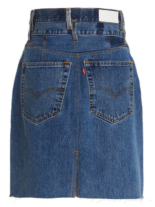 Double Waisted Pencil Re Done X Levis Skirt