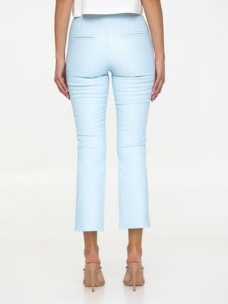 Light-blue Leather Pants