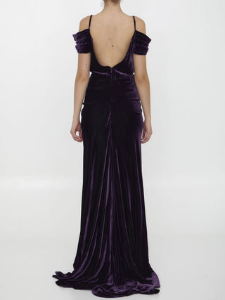 Violet Velvet Dress