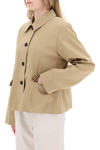 Short Cotton Waterproof Jacket Named Petra In Italian