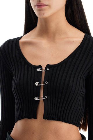 Cropped Safety Pin Cardigan