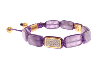 Dazzling Diamond Gold-plated Amethyst Bracelet - Luxury for You