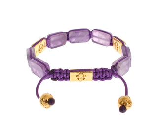 Dazzling Diamond Gold-plated Amethyst Bracelet - Luxury for You