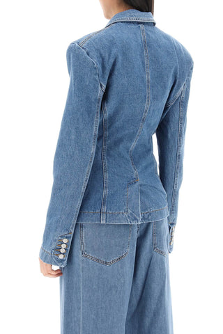 Single-breasted Jacket In Denim