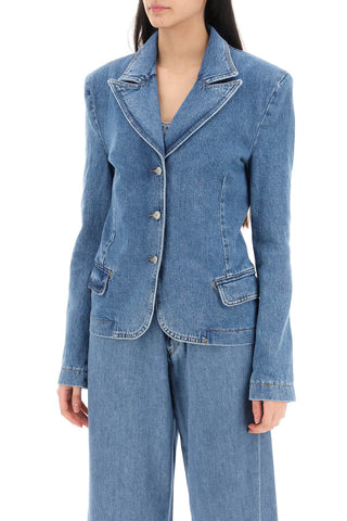 Single-breasted Jacket In Denim