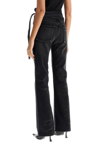 Bootcut Jeans With Criss-cross