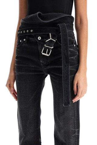 Bootcut Jeans With Criss-cross