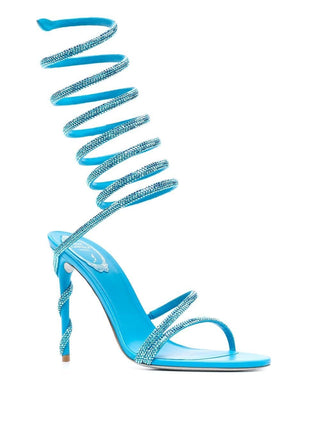 Rene' Caovilla Sandals Clear Blue