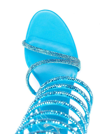 Rene' Caovilla Sandals Clear Blue