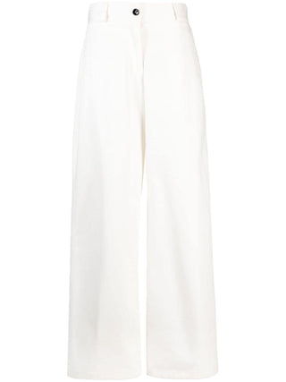 Jil Sander Fashion Trousers White