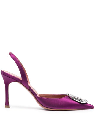 Amina Muaddi With Heel Purple