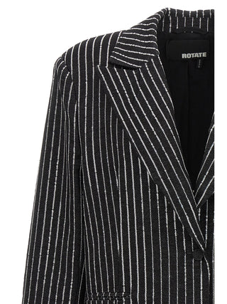 Sequin Pinstripe Blazer