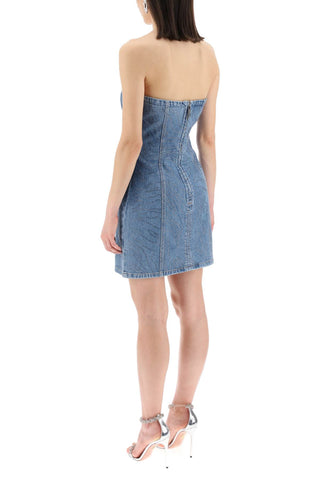 Denim Mini Dress With Rhin