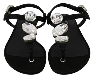 Elegant Crystal-embellished Silk Sandals