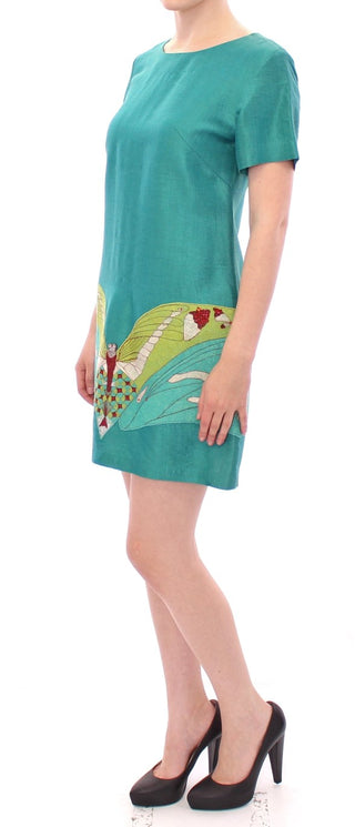 Elegant Embroidered Green Mini Dress - Luxury for You