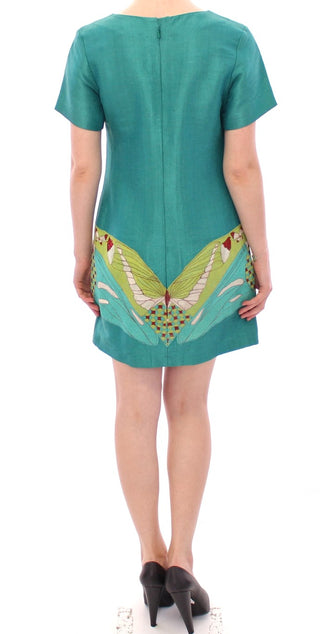 Elegant Embroidered Green Mini Dress - Luxury for You