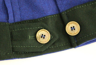 Elegant Blue Wool Jacket With Removable Collar - Luxury for You