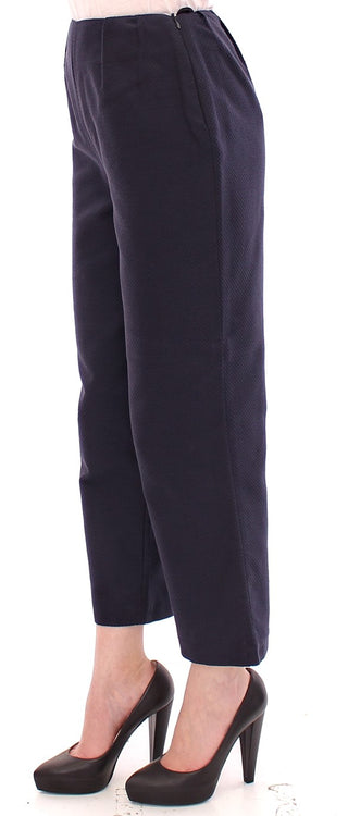 Chic Cropped Blue Pants - Exquisite Craftsmanship - Luxury for You