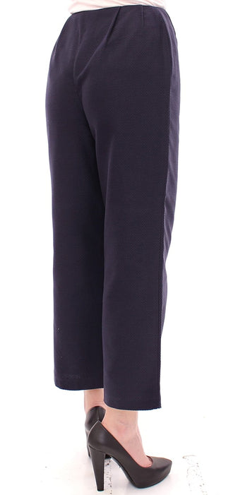 Chic Cropped Blue Pants - Exquisite Craftsmanship - Luxury for You