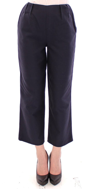 Chic Cropped Blue Pants - Exquisite Craftsmanship - Luxury for You