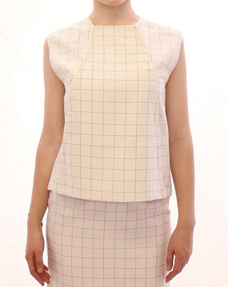 Chic White Sleeveless Cotton Shirt Top - Luxury for You