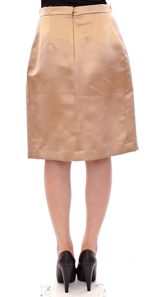 Elegant Silk Pleated Knee-length Skirt - Luxury for You