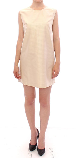 Elegant Beige Shift Sleeveless Dress - Luxury for You