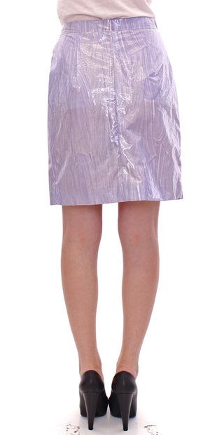 Elegant Purple Viscose Skirt - Wrap Closure - Luxury for You