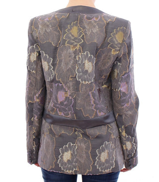 Chic Silk Floral One-button Blazer - Luxury for You