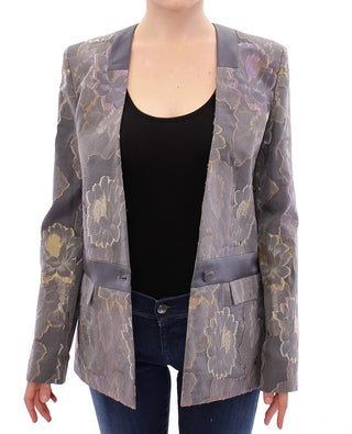 Chic Silk Floral One-button Blazer - Luxury for You