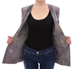 Chic Silk Floral One-button Blazer - Luxury for You