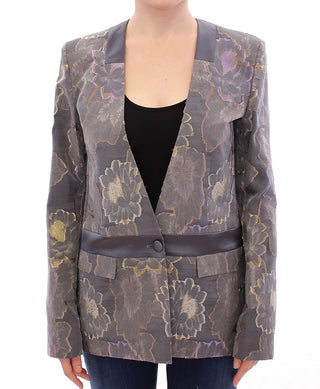 Chic Silk Floral One-button Blazer - Luxury for You