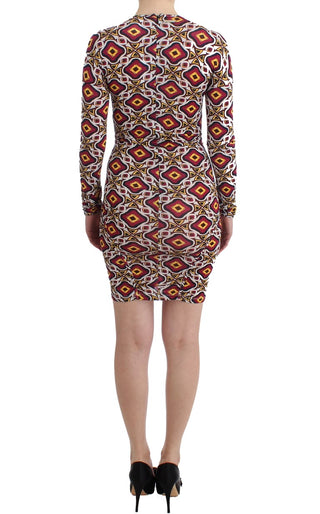 Chic Multicolor Cocktail V-neck Dress - Luxury for You