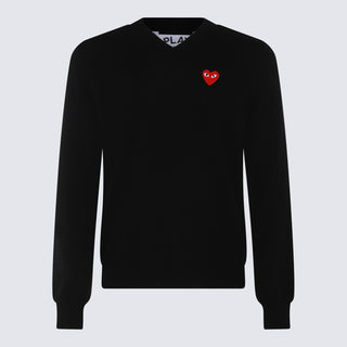 Comme Des Garcons Play Sweaters Black