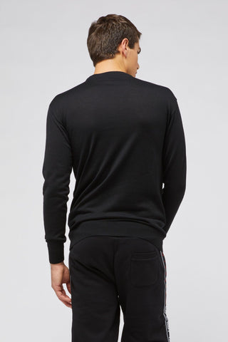 Black Wool Men Sweater