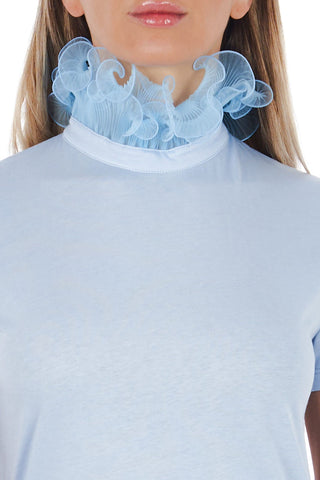 Light-blue Cotton Women Top