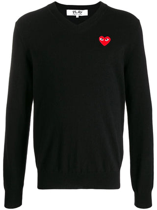 Comme Des Garcons Play Sweaters Black