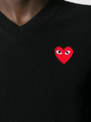 Comme Des Garcons Play Sweaters Black