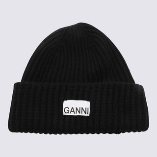 Ganni Hats Black