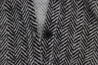 Elegant Black And White Wool Cardigan - Luxury for You