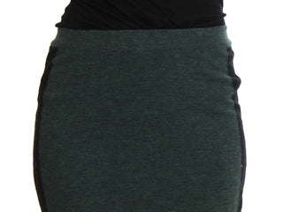 Emerald Elegance Wool-blend Pencil Skirt - Luxury for You