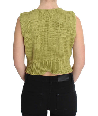 Elegant Green Sleeveless Vest Sweater - Luxury for You