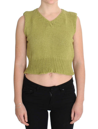 Elegant Green Sleeveless Vest Sweater - Luxury for You