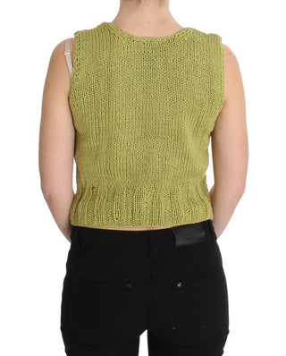 Chic Green Knitted Sleeveless Vest Sweater - Luxury for You