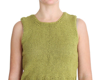 Chic Green Knitted Sleeveless Vest Sweater - Luxury for You