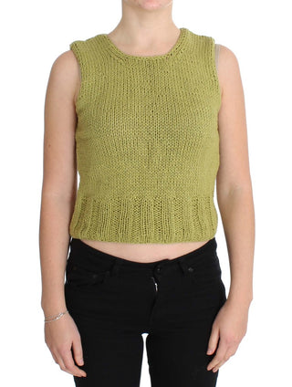 Chic Green Knitted Sleeveless Vest Sweater - Luxury for You