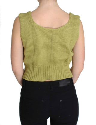 Elegant Green Knit Sleeveless Vest Sweater - Luxury for You